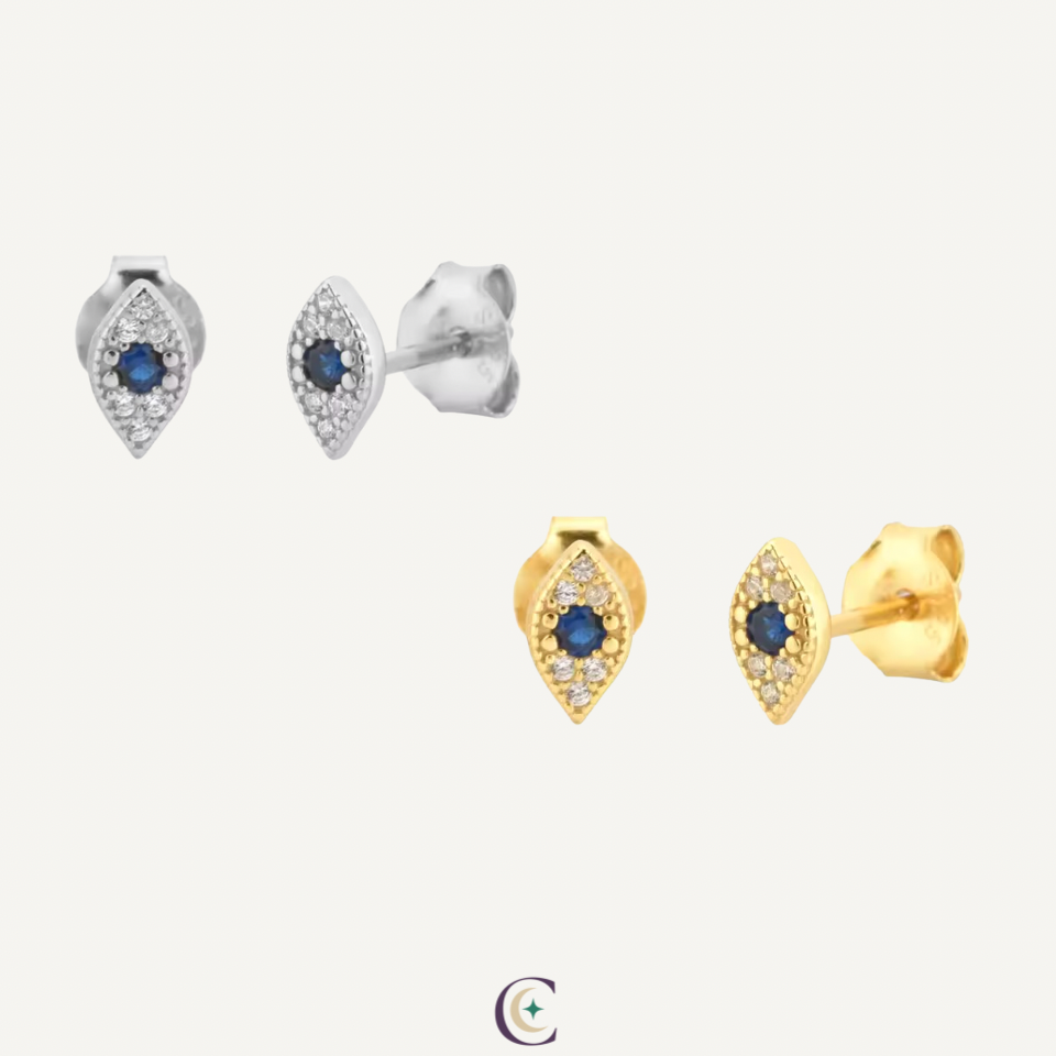 Evia Mini Evil Eye Stud