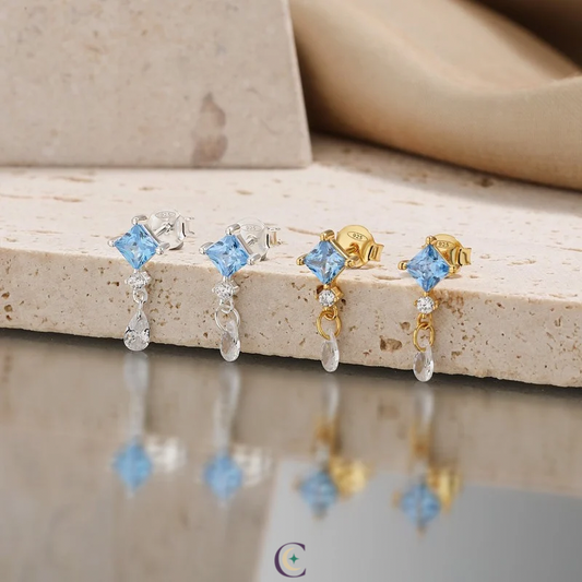 Aeris Sky Drop Stud Earrings