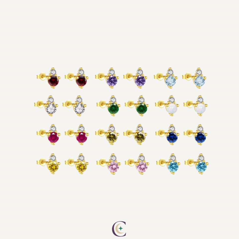 Celestia Birthstone Studs