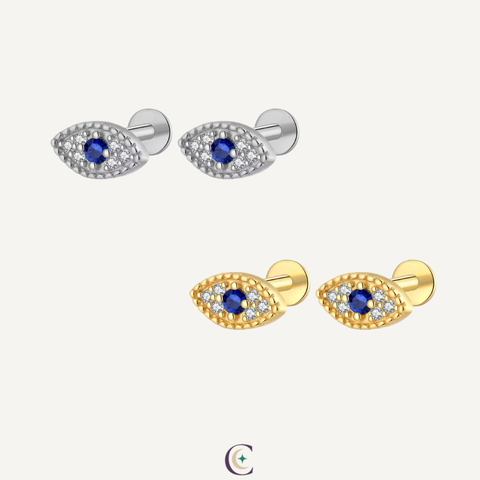 Evia Luxe Evil Eye Stud