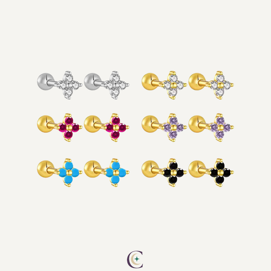 Flora Gem Studs