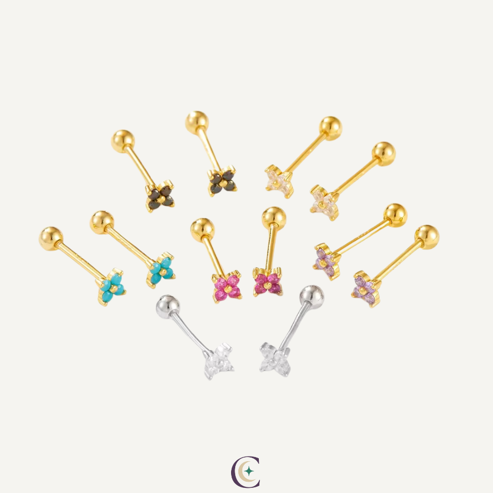 Flora Gem Studs