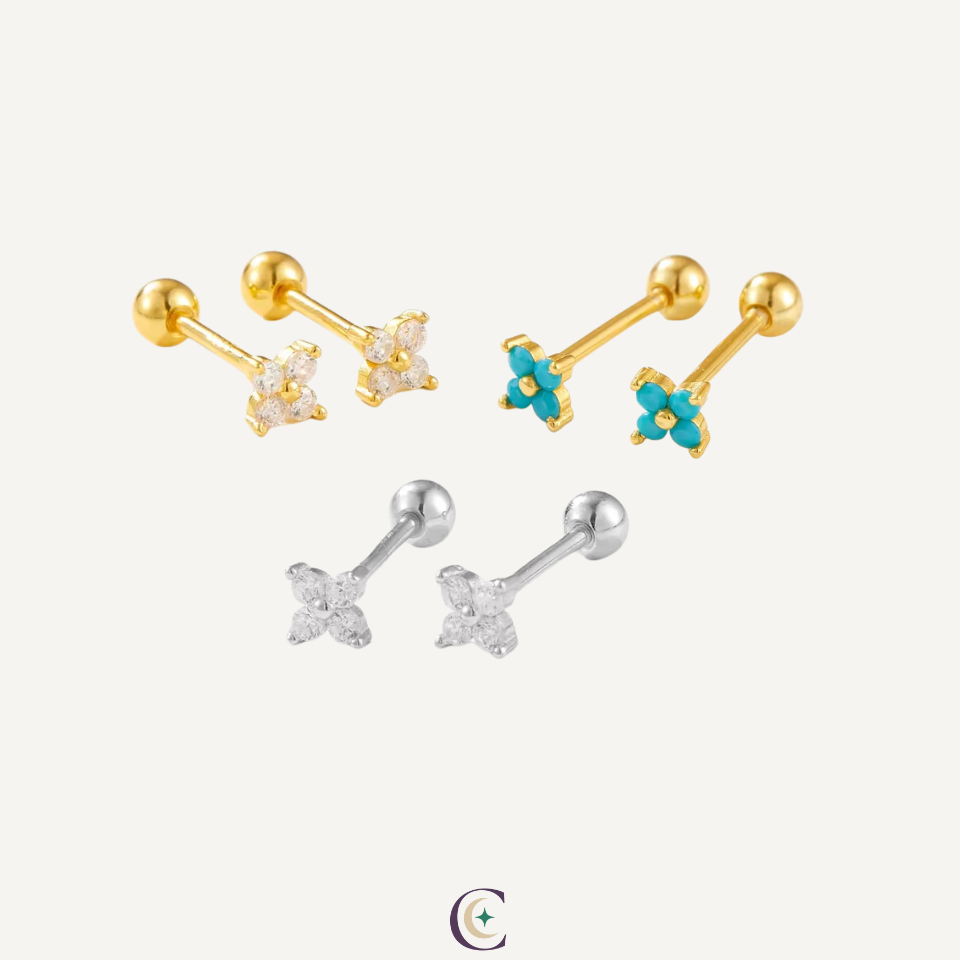 Flora Gem Studs