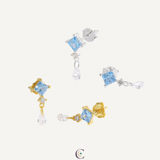 Aeris Sky Drop Stud Earrings